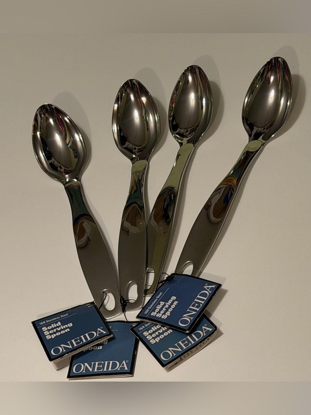Oneida Chef's Table 18/8 Stainless Steel Solid Serving Spoons Set of 4